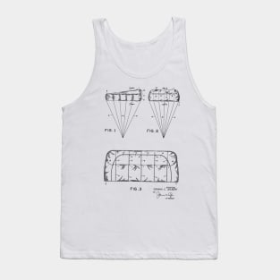 Multi-cell Glide Canopy Parachute Vintage Patent Hand Drawing Tank Top